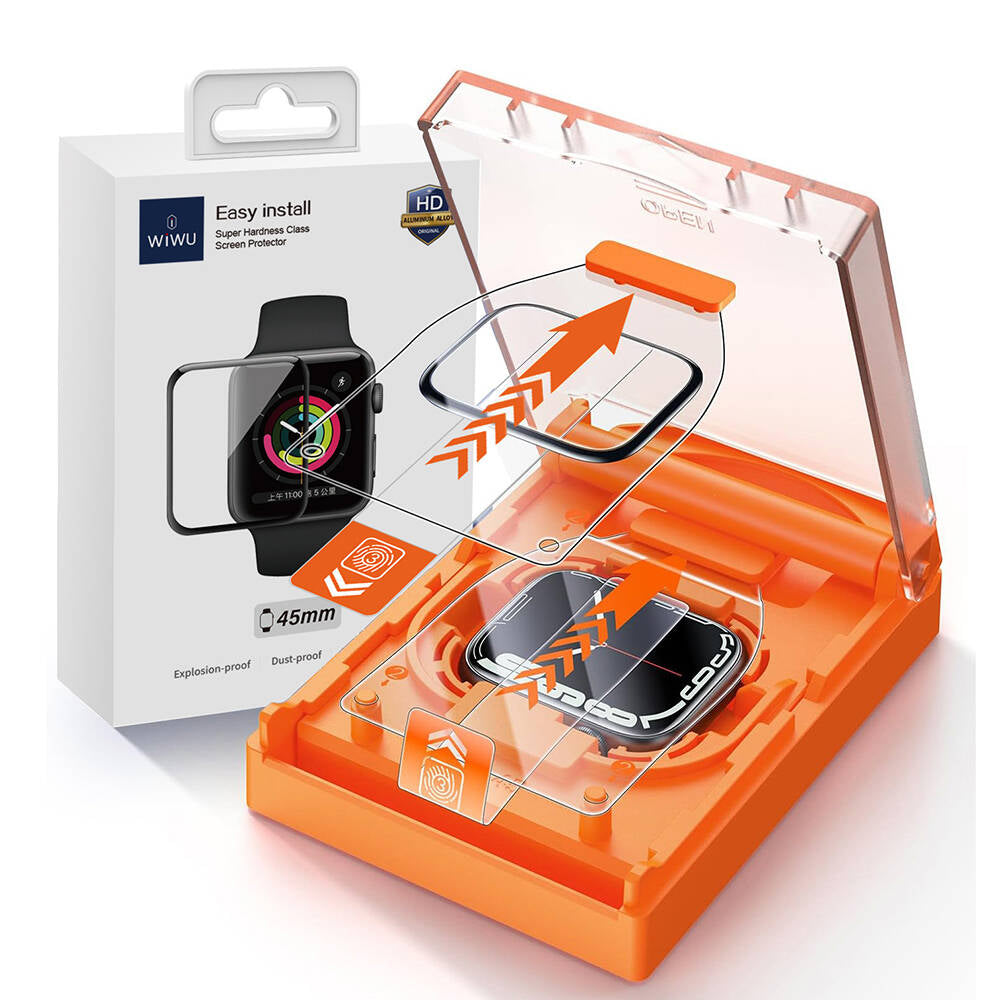 Wiwu Wi-JD105 Apple Watch 40mm Easy Install PMMA Pet Ekran Koruyucu + Kolay Uygulama Aparatı Wiwu Wi-JD105 Apple Watch 40mm Easy Install PMMA Pet Ekran Koruyucu + Kolay Uygulama Aparatı